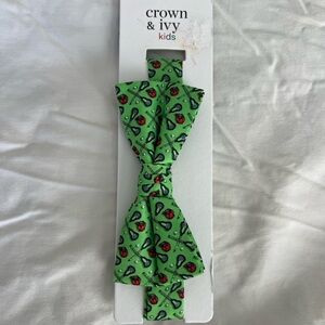 Green Bow Tie with Lacrosse Print 🥍